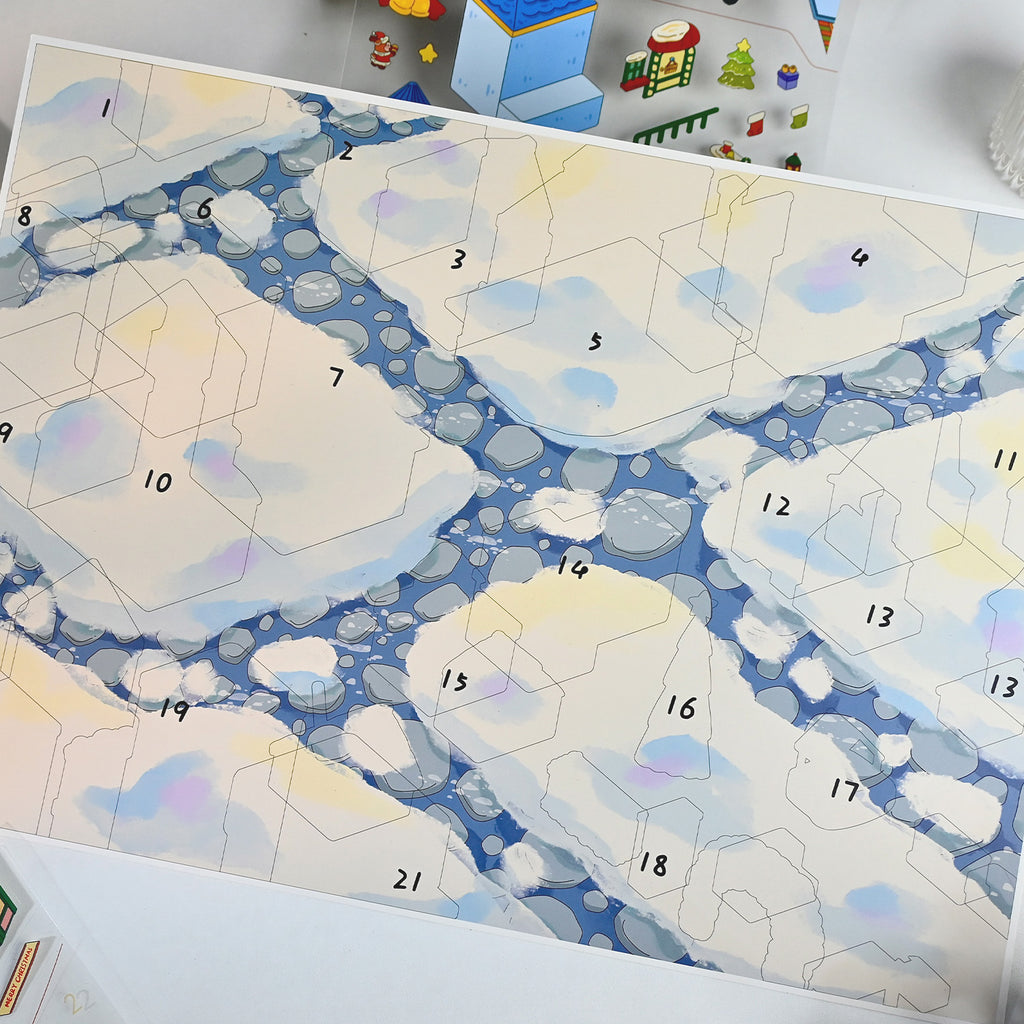 Christmas Series Scenery Stickers 3D Stickers 2.5D Cute Miniature Scene Stickers