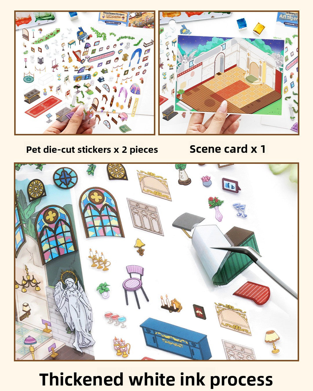 Today's Business 3D DIY Miniature Scences Sticker 28 Lovely Miniature Stickers