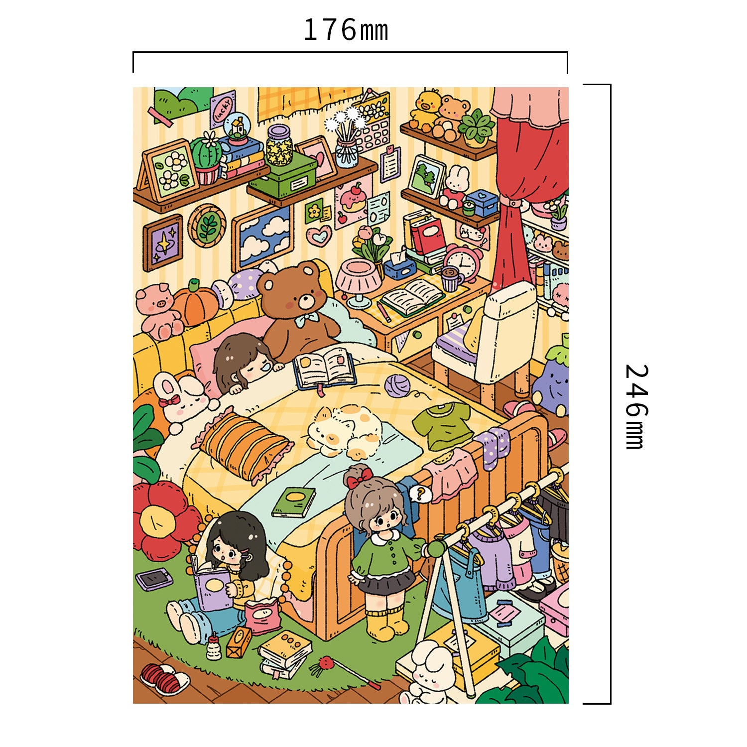 Large Edition 20.0 Bedroom Kitchen Series Decorative 3D Stickers Cute DIY Stress Relief Scene Stickers
