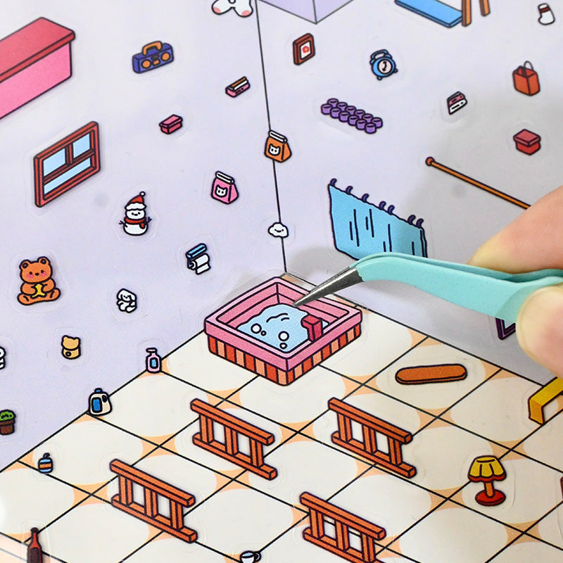 Extra Large Version 2.0 Miniature Scene Stickers 3D Landscaping Mini Stress Relief DIY Handmade Stickers