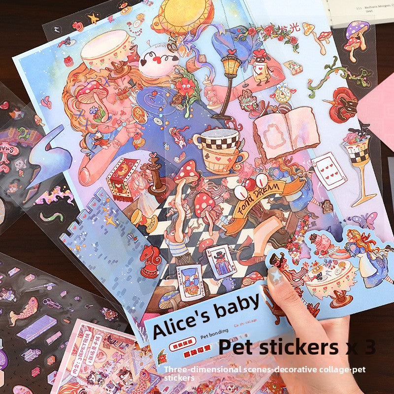 Alice's Dream 44.0 Scenery Stickers 3D Miniature Scene Collage DIY Stress Relief Journal Stickers