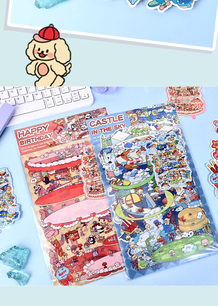 Large Edition 3.0 Miniature Scene Decoration Stickers Mini Stress Relief Stickers DIY