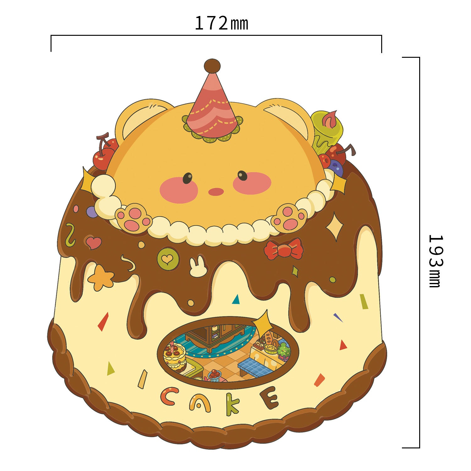 Large Edition 23.0 Flip Series Scenery Stickers 3D Stickers Cute DIY Stress Relief