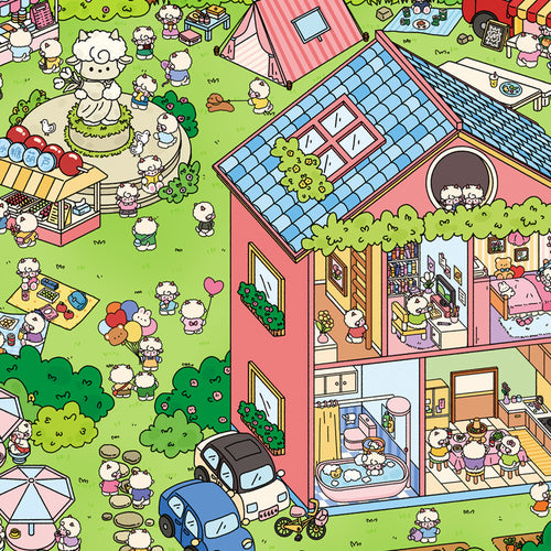 Extra Large Version 15.0 Summer Park Series Cute Miniature Landscape Stickers Handmade DIY 3D Stickers