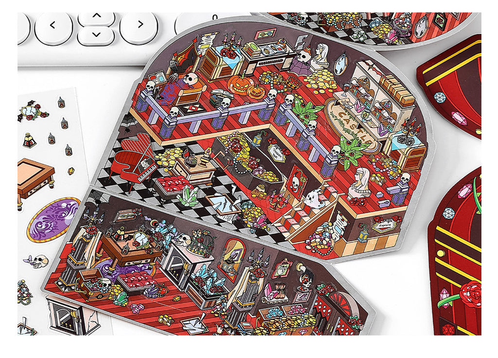 Today's Business 3D DIY Miniature Scences Sticker 11 Lovely Miniature Stickers