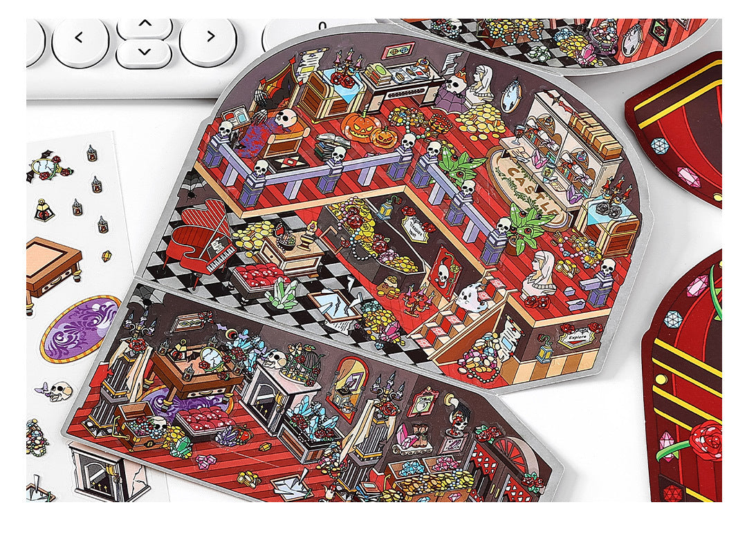 Today's Business 3D DIY Miniature Scences Sticker 11 Lovely Miniature Stickers