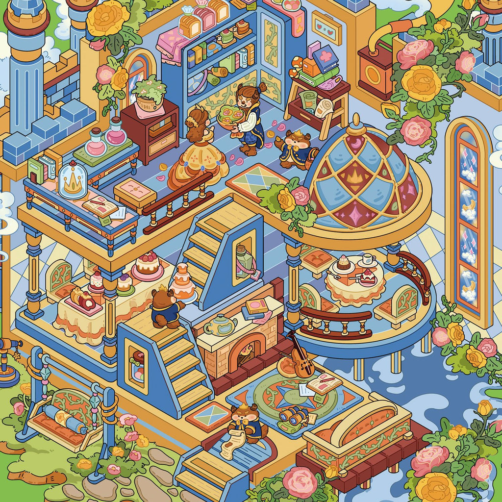 Large Edition 18.0 Fairy Tale Series Scenery Stickers Miniature Scene DIY Stickers Scenery Stickers