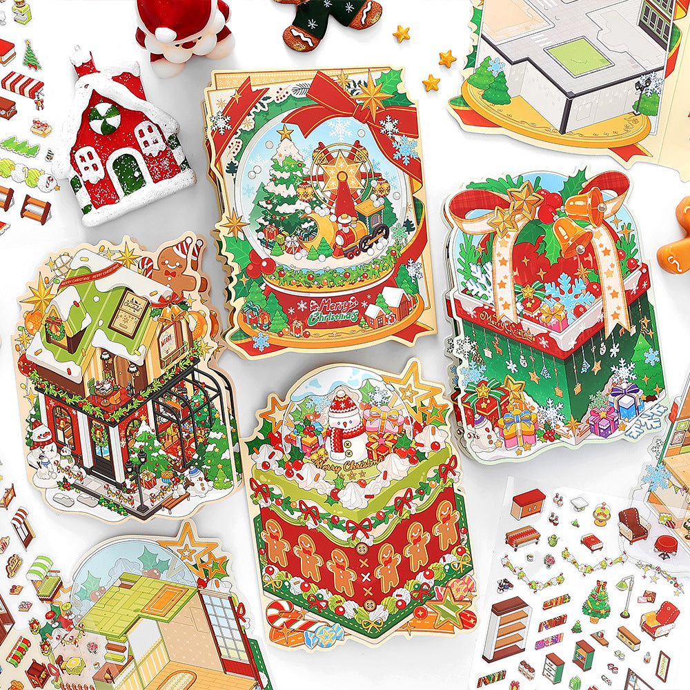 Today's Business 3D DIY Miniature Scences Sticker 25 Lovely Miniature Stickers