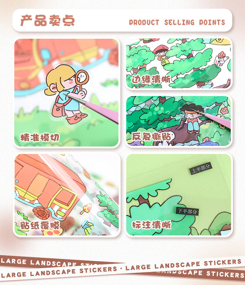 Large Scene Stickers 39.0 3D Stickers Creative Miniature Scene Collage Stress Relief Stickers