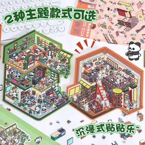 Cute Oversized Landscaping Stickers Cartoon Stress Relief Miniature Landscaping Stickers 3D