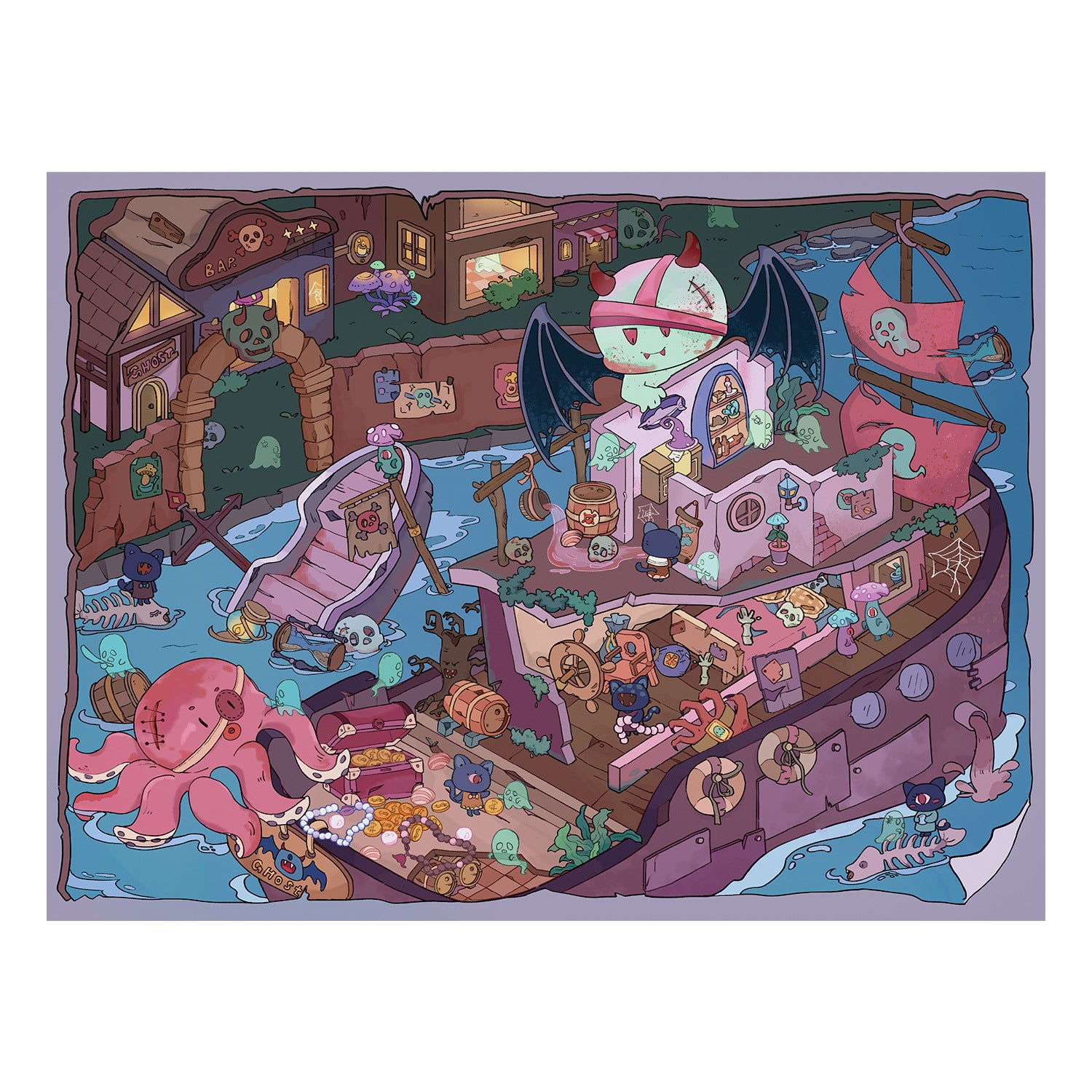 Scenery Stickers Micro Horror Series 84.0 Scene Stickers 3D Miniature Scene DIY Journal Stickers