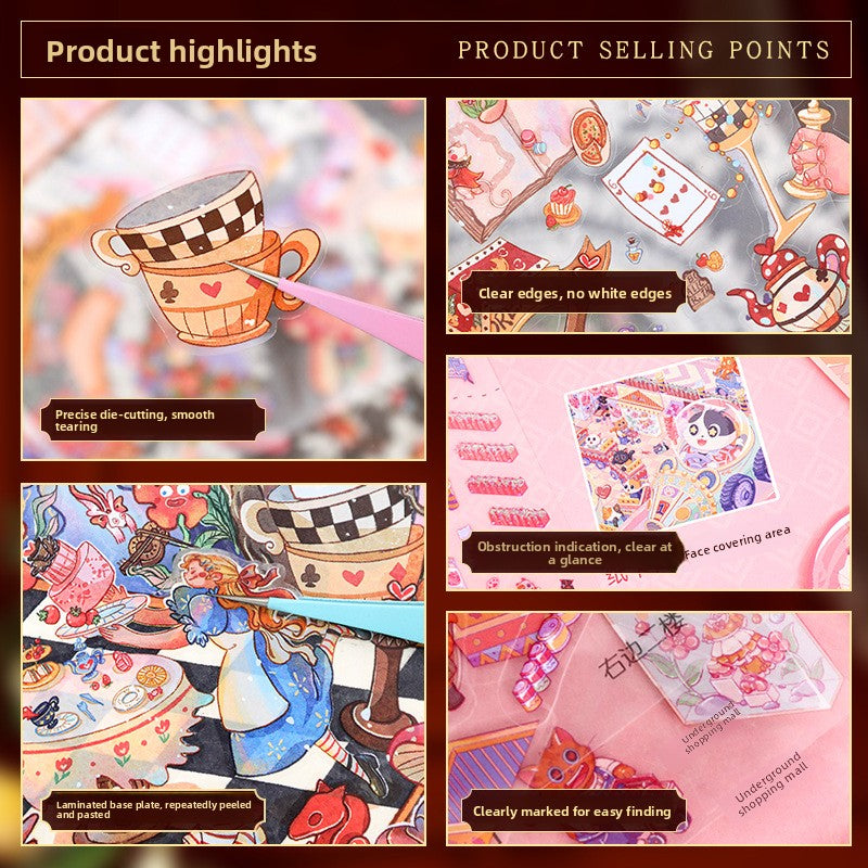 Alice's Dream 44.0 Scenery Stickers 3D Miniature Scene Collage DIY Stress Relief Journal Stickers