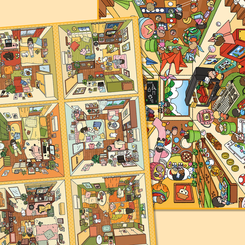 Large Edition 28.0 Warm Healing Series Cute DIY Scenery 3D Stickers Stress Relief