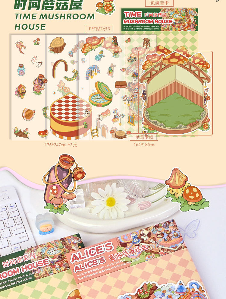 Large Edition 11.0 Alice Series Scenery Stickers 3D Stickers Cute Stress Relief