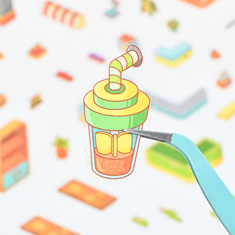 Large Edition 5.0 DIY Miniature Scene Decoration Stickers Mini Stress Relief