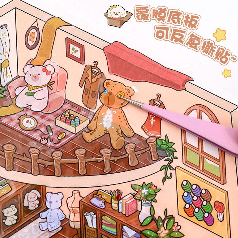 Landscape Stickers 3D Stereo Stacked Scene 23.0 Stickers Miniature Scene Stickers DIY Journal Stickers