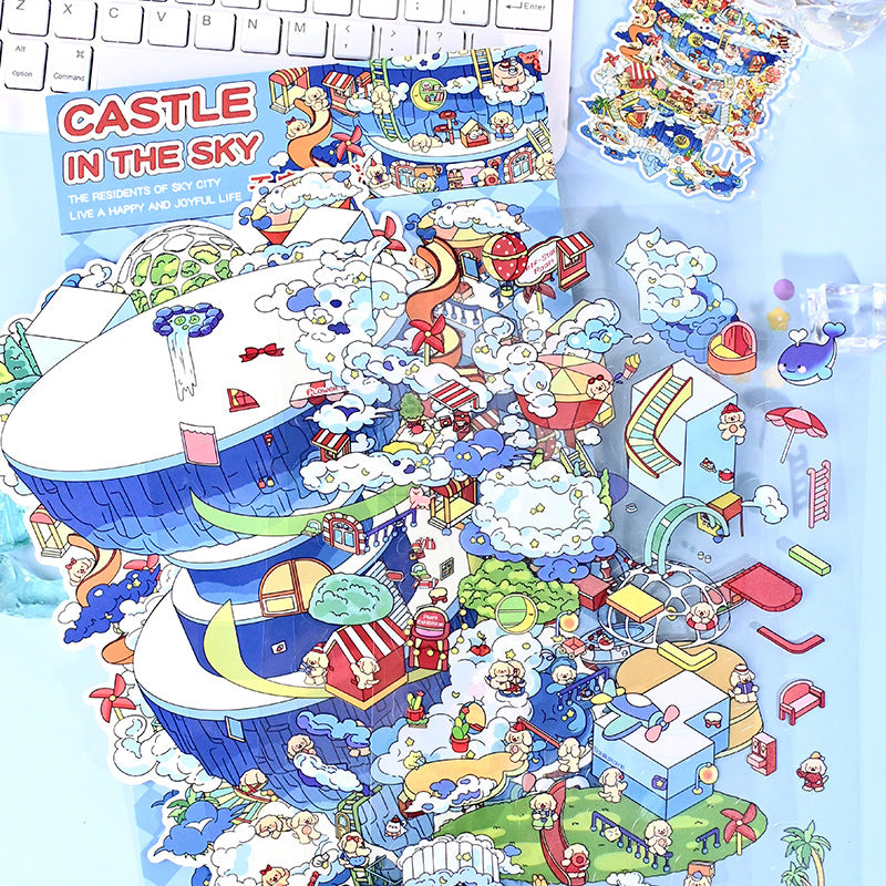 Large Edition 3.0 Miniature Scene Decoration Stickers Mini Stress Relief Stickers DIY