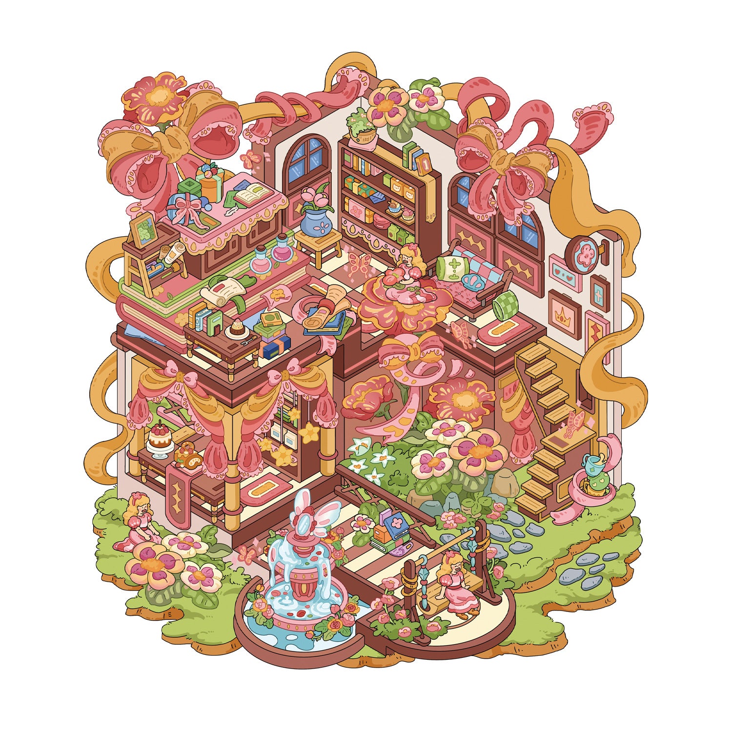 Large Edition 18.0 Fairy Tale Series Scenery Stickers Miniature Scene DIY Stickers Scenery Stickers