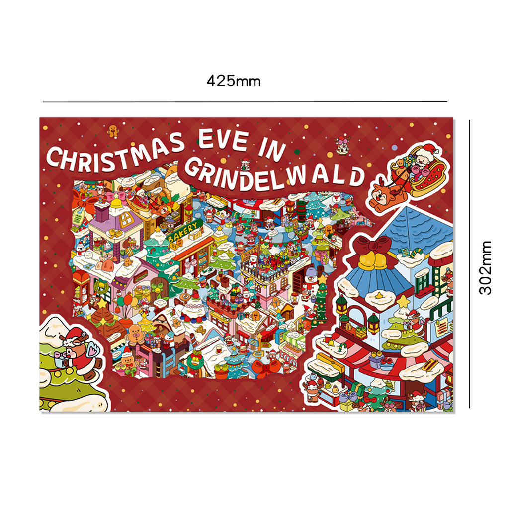 Christmas Series Scenery Stickers 3D Stickers 2.5D Cute Miniature Scene Stickers