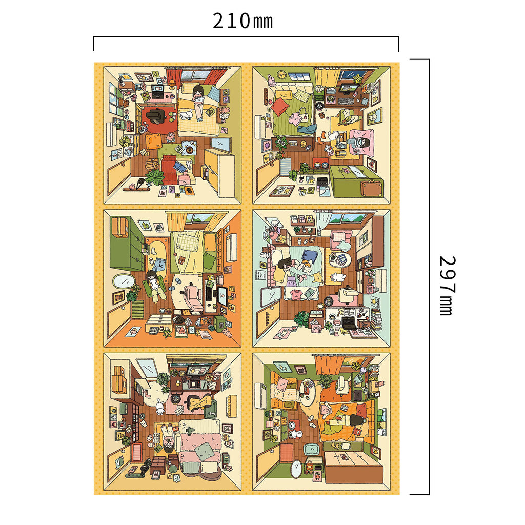 Large Edition 28.0 Warm Healing Series Cute DIY Scenery 3D Stickers Stress Relief