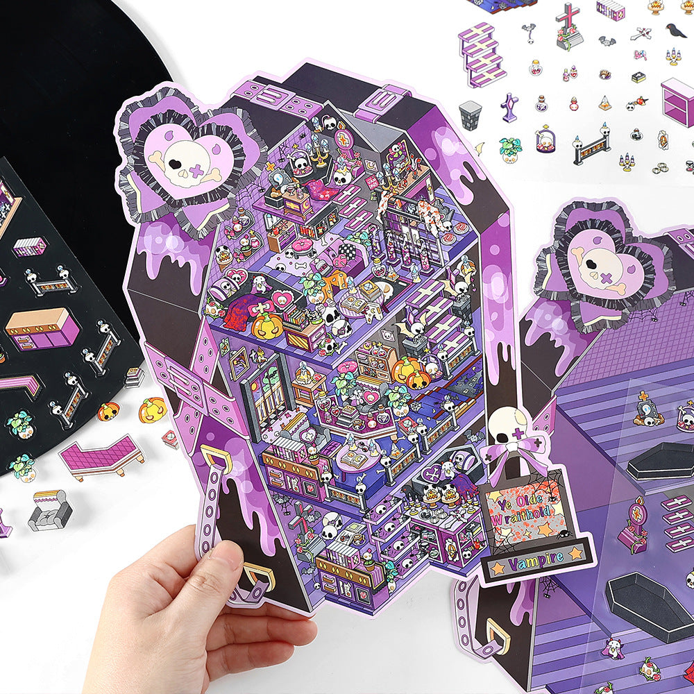 Today's Business 3D DIY Miniature Scences Sticker 14 Lovely Miniature Stickers