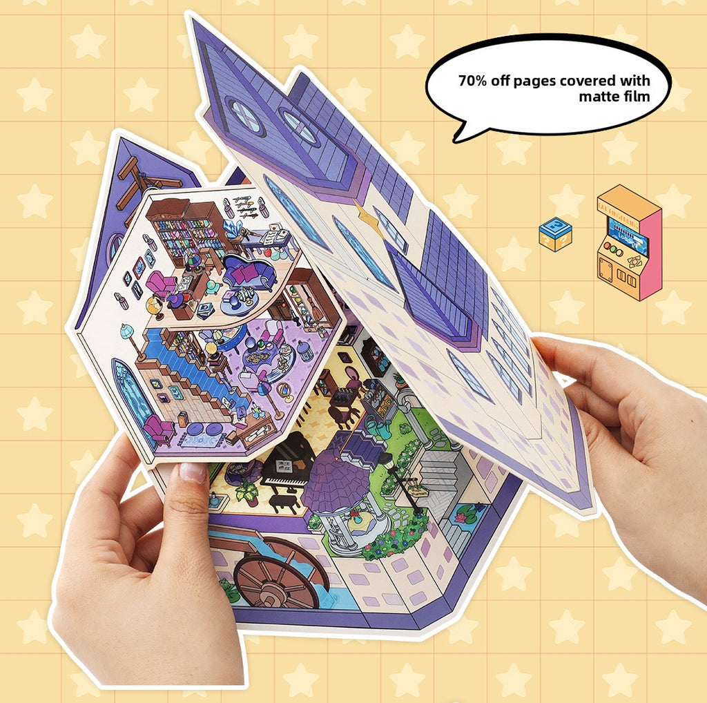 Small Corner 4 Miniature Landscape Stickers Creative Stress Relief Scene Stickers