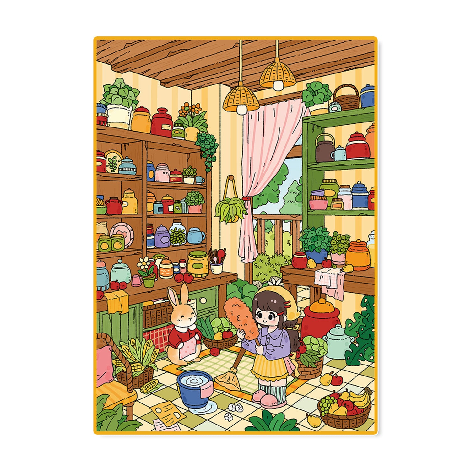 Large Edition 27.0 Mr. Rabbit Series Cute DIY Scenery Stickers 3D Stickers Stress Relief Scene Stickers