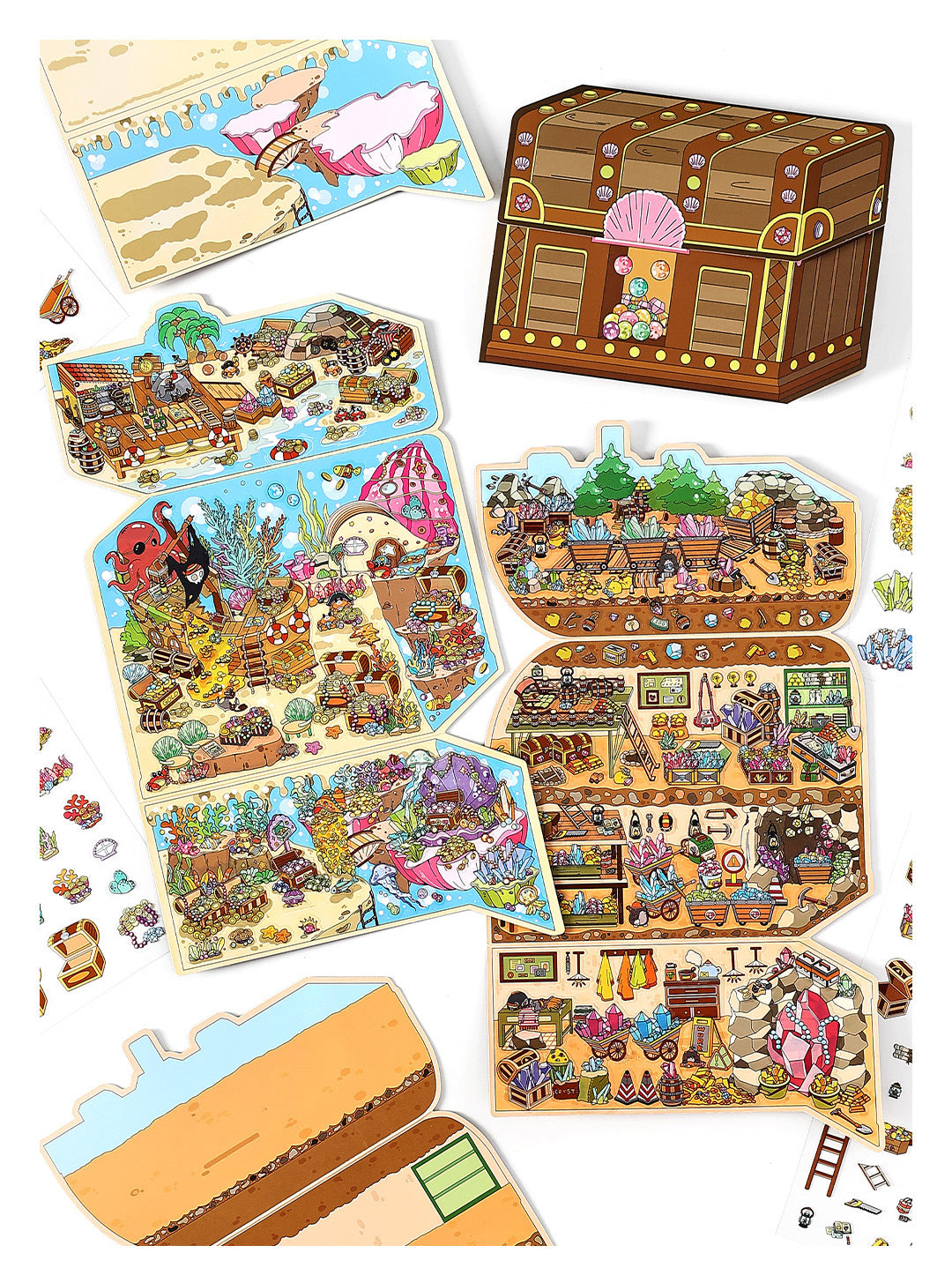 Today's Business 3D DIY Miniature Scences Sticker 11 Lovely Miniature Stickers