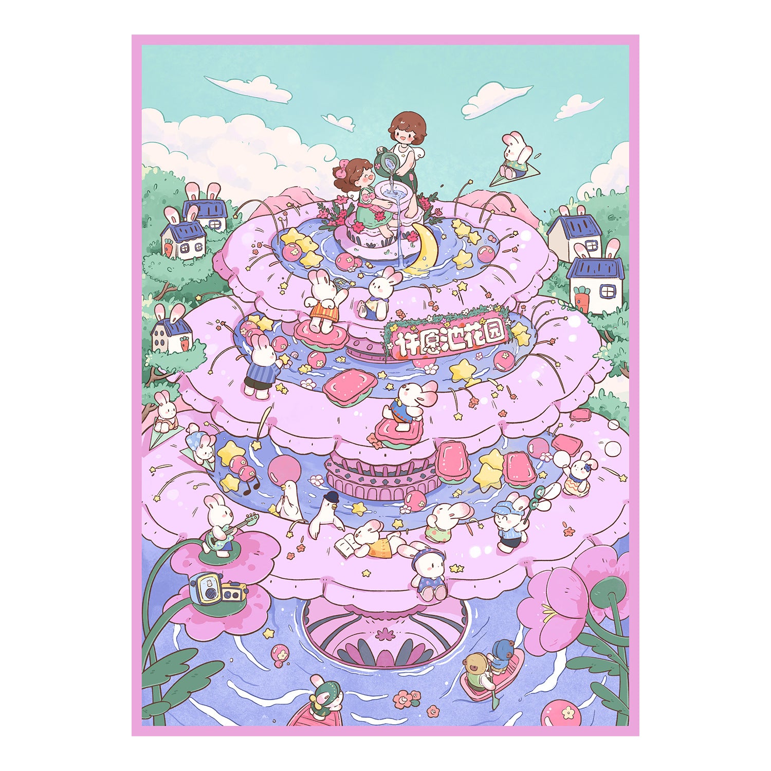 Cute Large 58.0 Scene Stickers 3D Stereo Scrapbook Collage DIY Stress Relief