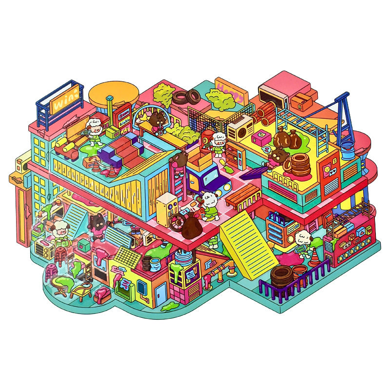 Large Edition 10.0 Game Series Scenery  Mini House Stress Relief Stickers