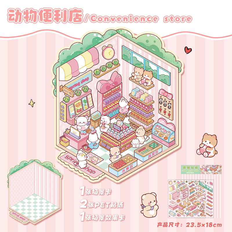 Miniature Scene Stickers 22.0 Creative DIY Scrapbook Stickers