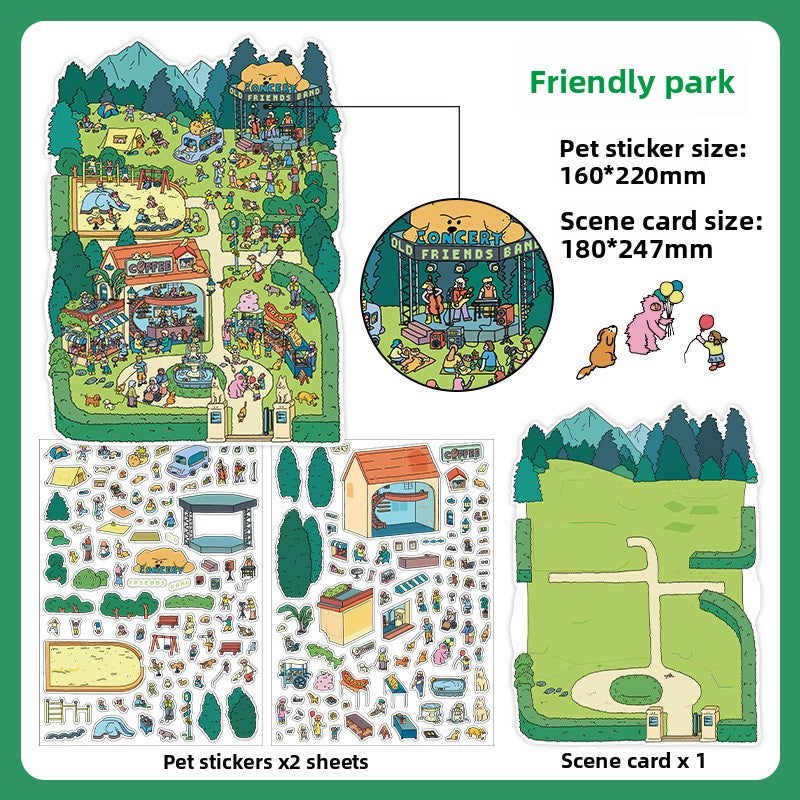 Today's Business 3D DIY Miniature Scences Sticker 30 Lovely Miniature Stickers