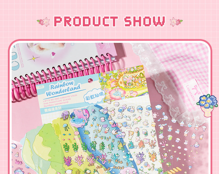 Fun World 4.0 Pet 3D Miniature Large Scenery Stickers Visual 3D Miniature Stickers