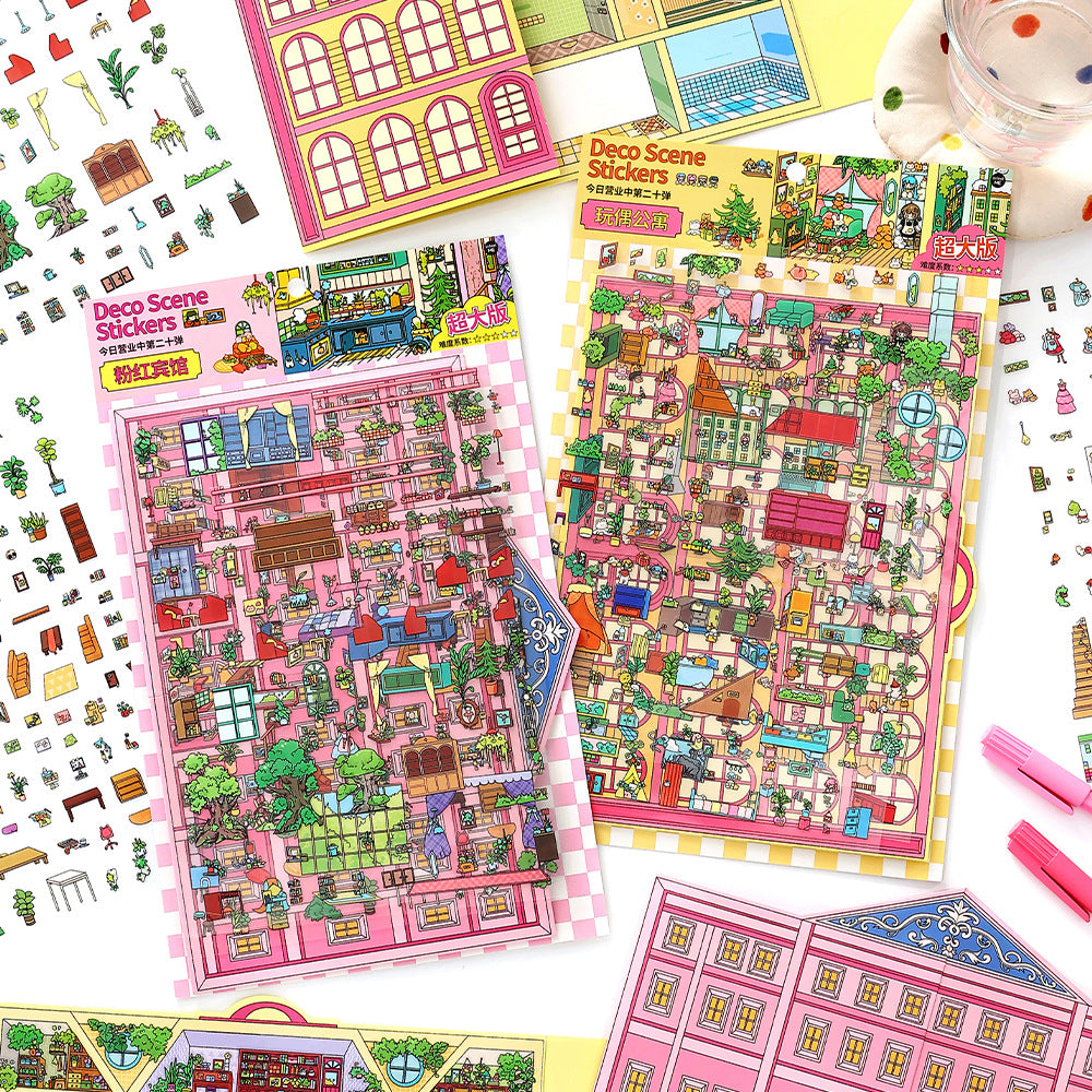 Today's Business 3D DIY Miniature Scences Sticker 20 Lovely Miniature Stickers