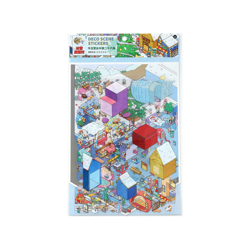 Today's Business 3D DIY Miniature Scences Sticker 26 Lovely Miniature Stickers