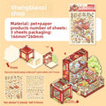 Sticker Post Miniature Landscape Stickers 3D DIY Stacking Cottage Journal Quiet Book
