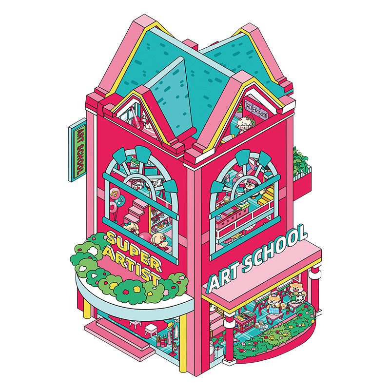 Large Version 6.0 Flip Cover 3D Landscape Stickers Cute DIY Stress Relief Miniature Scene Journal Stickers