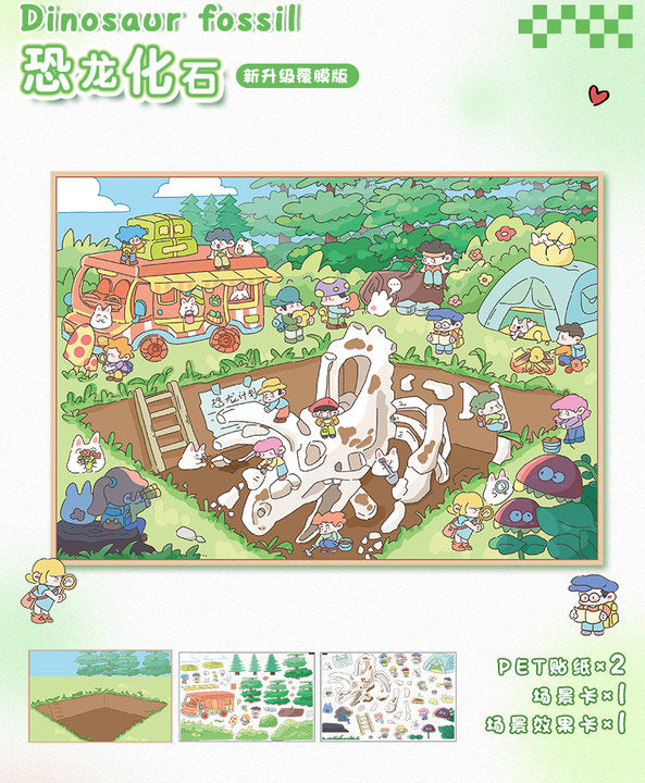 Large Scene Stickers 39.0 3D Stickers Creative Miniature Scene Collage Stress Relief Stickers