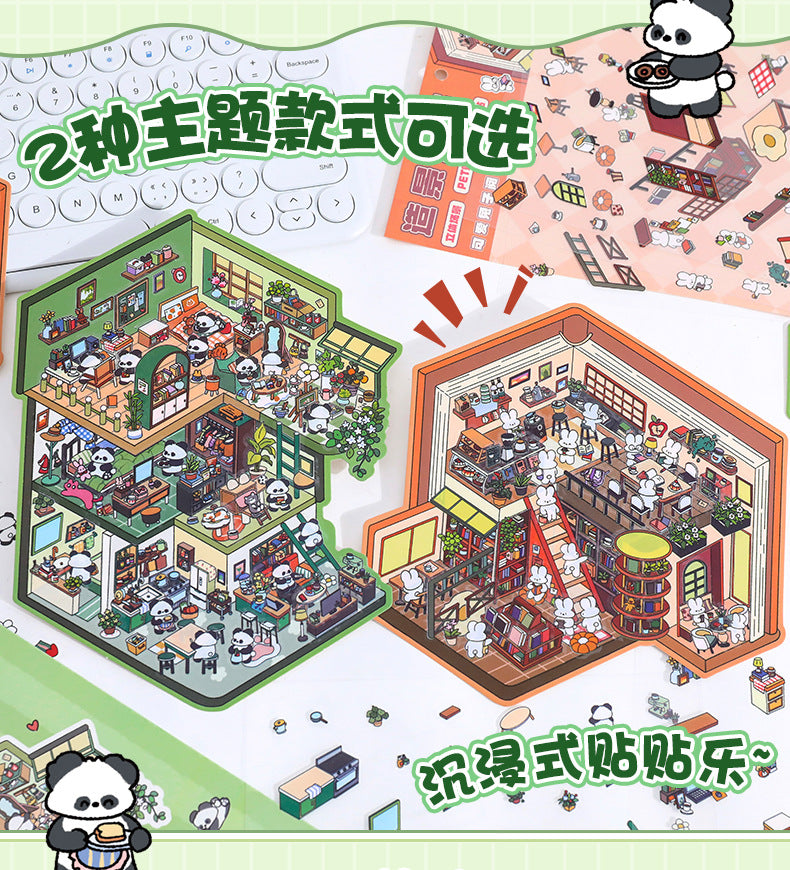 Cute Oversized Landscaping Stickers Cartoon Stress Relief Miniature Landscaping Stickers 3D