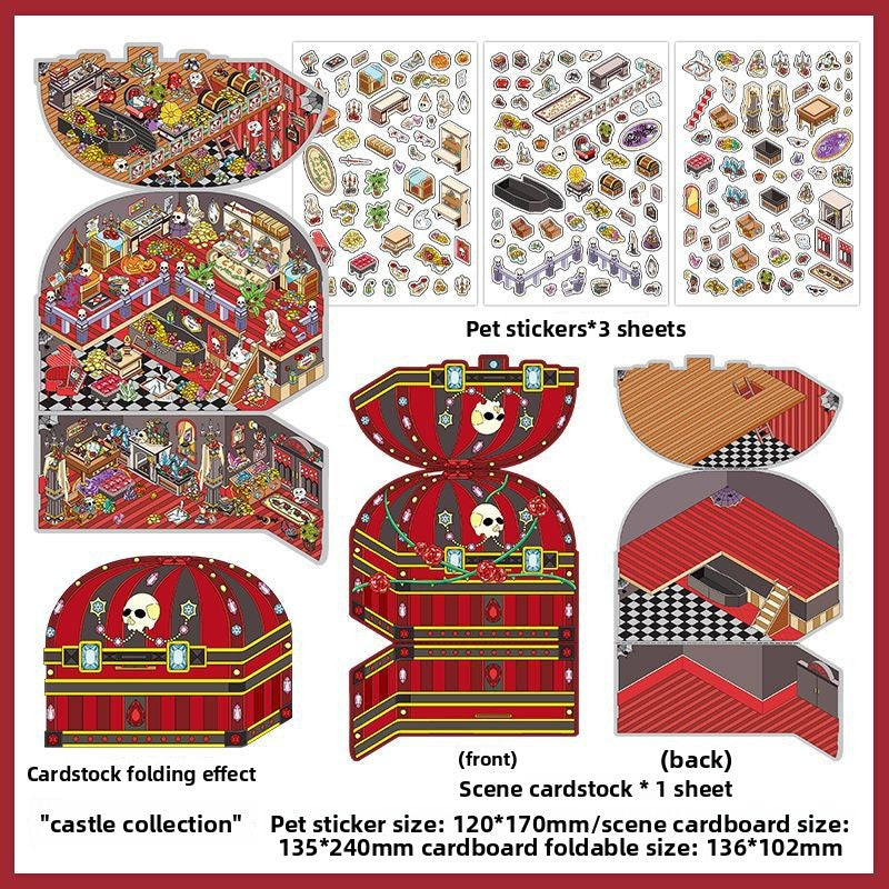 Today's Business 3D DIY Miniature Scences Sticker 11 Lovely Miniature Stickers