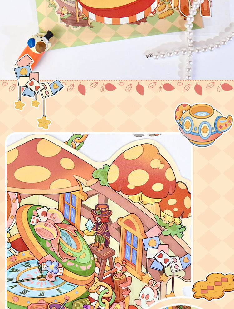 Large Edition 11.0 Alice Series Scenery Stickers 3D Stickers Cute Stress Relief