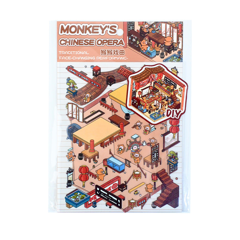 Storage Landscaping Miniature House Stickers 4.0 DIY 3D Miniature Scene Stickers