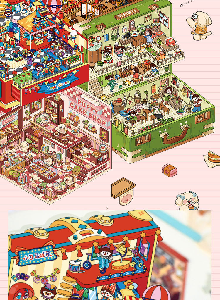 Storage Landscaping Miniature House Stickers 4.0 DIY 3D Miniature Scene Stickers