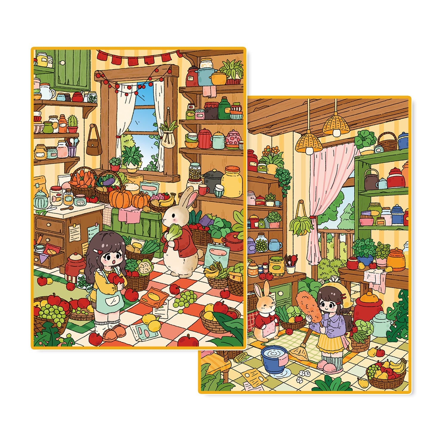 Large Edition 27.0 Mr. Rabbit Series Cute DIY Scenery Stickers 3D Stickers Stress Relief Scene Stickers