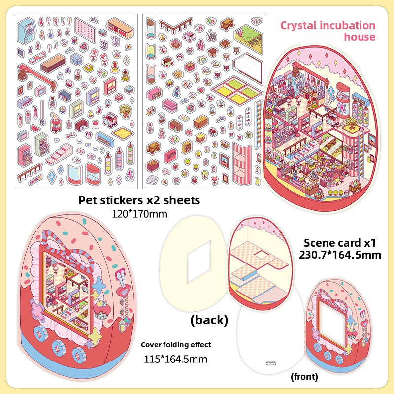 Small Corner Series 3 Scenery Stickers Cartoon Stress Relief Miniature Scene Collage