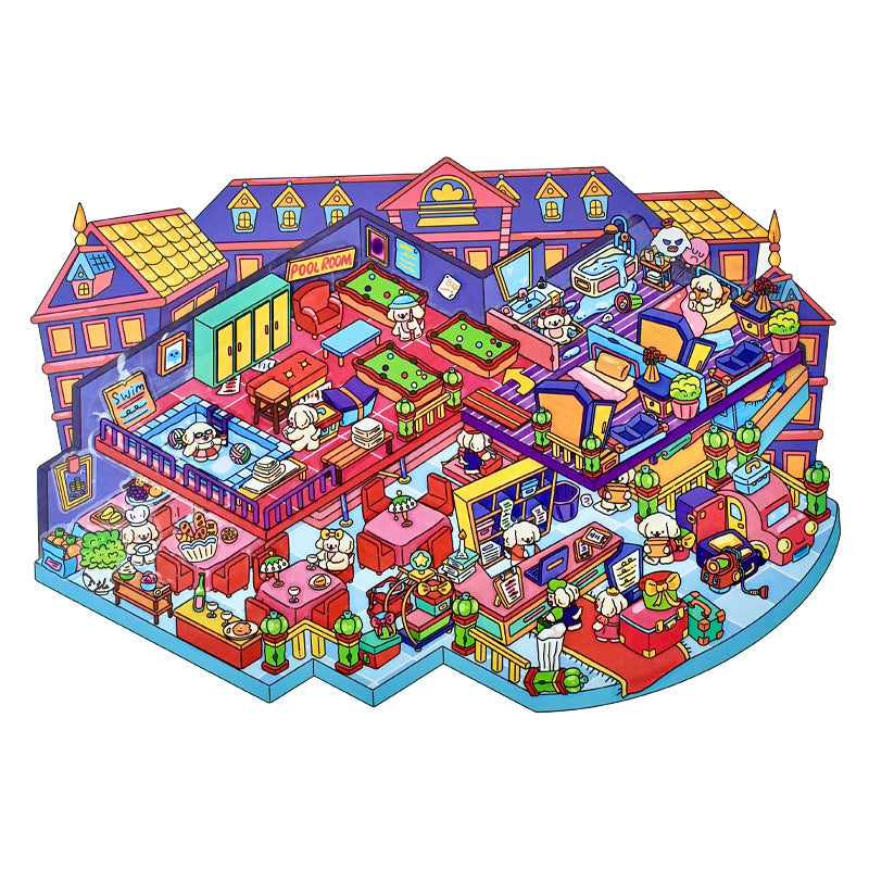 Large Edition 10.0 Game Series Scenery  Mini House Stress Relief Stickers