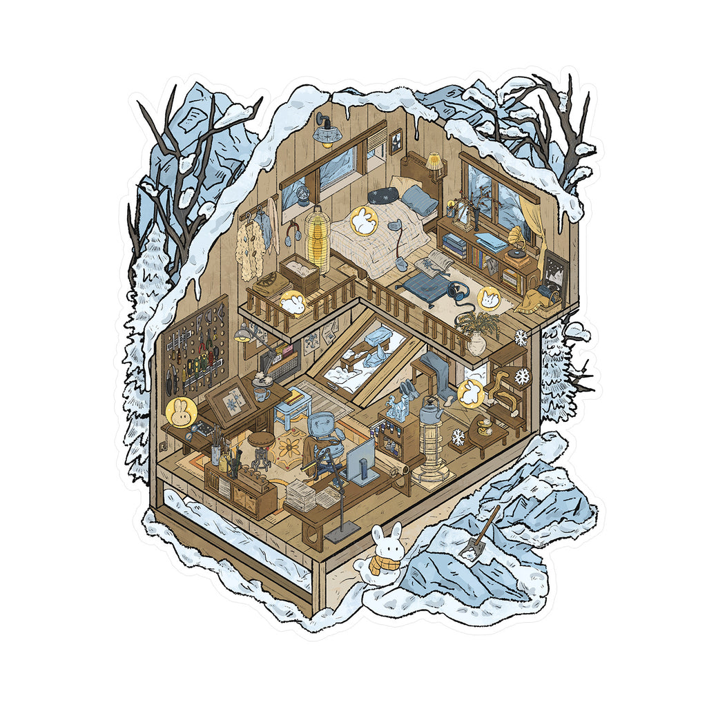 Scenery Stickers Retro Scene Stickers 85.0 Creative 3D Miniature Scene Stickers Stress Relief Journal Stickers