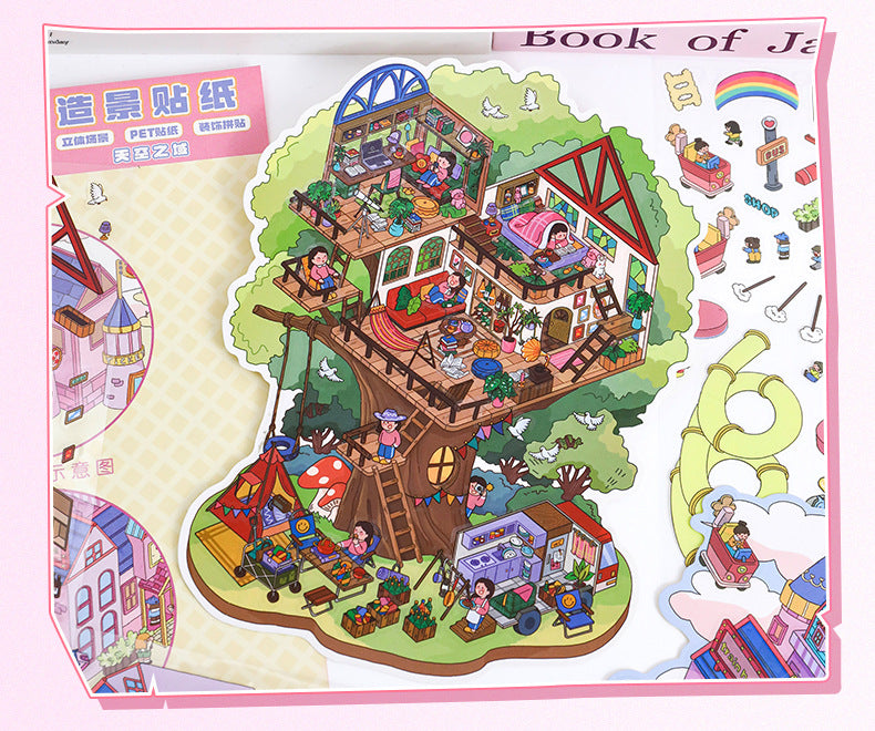 Large Edition 3D Miniature Scene Stickers 32.0  Stacking Scrapbook Stickers DIY Stickers