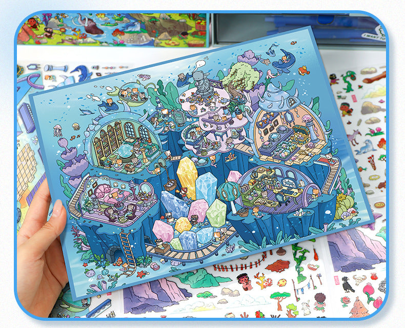 Scenery Stickers Special Oil Series 105.0 Scene Stickers Miniature Scene Journal Stickers Stress Relief DIY Stickers