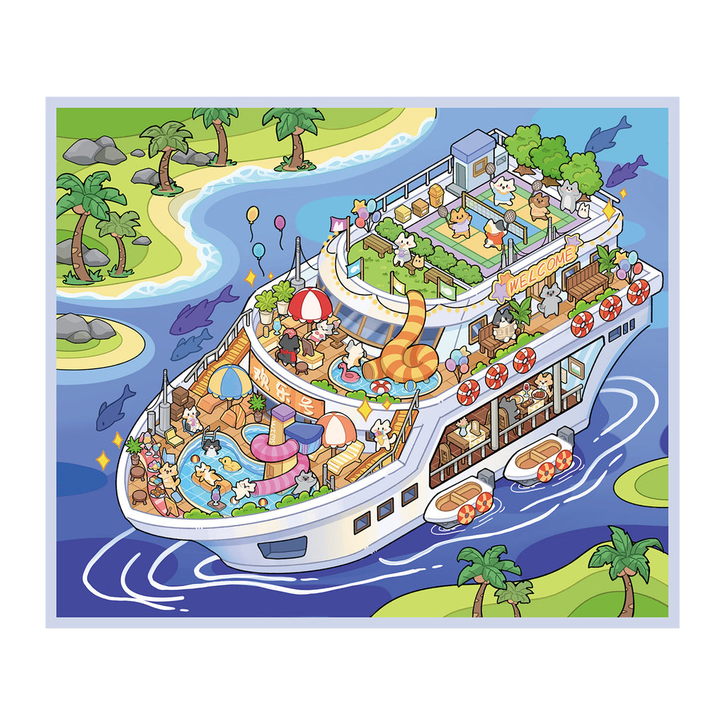 Cute Style 76.0 Large Scene Stickers 3D House Stickers DIY Stress Relief Journal